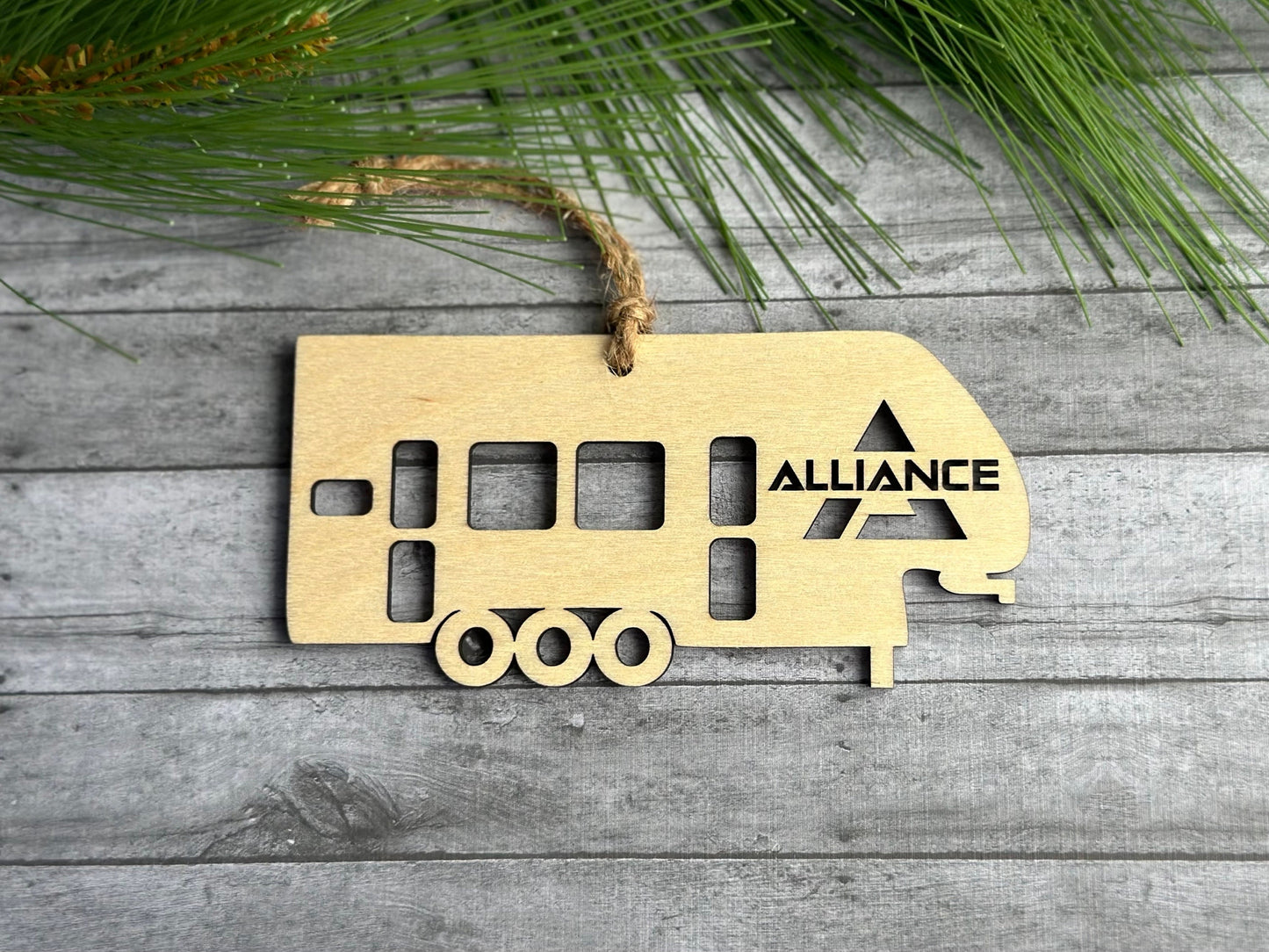 Birchwood Alliance 5th Wheel Camper Ornament, Handmade RV Christmas Gift
