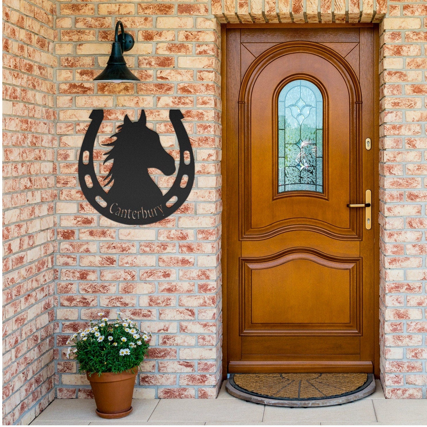 Custom Horse Metal Wall Art – Equestrian Horseshoe Decor