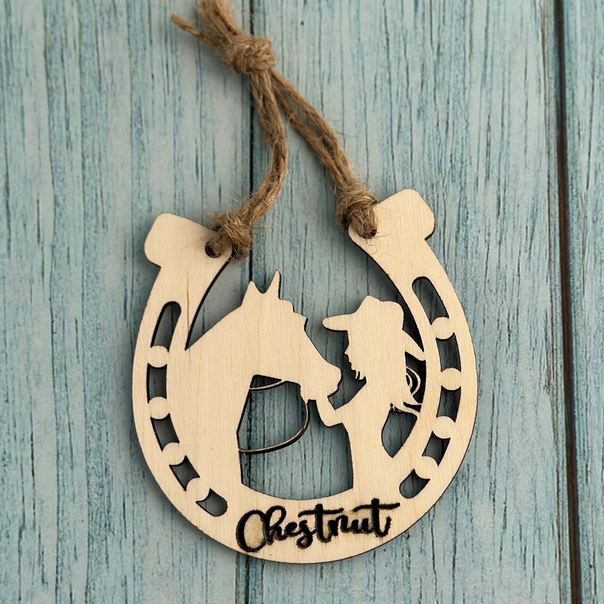 Personalized Girl with Her Horse Ornament, Custom Equestrian Gift, Gift for Her, Memorial Ornament