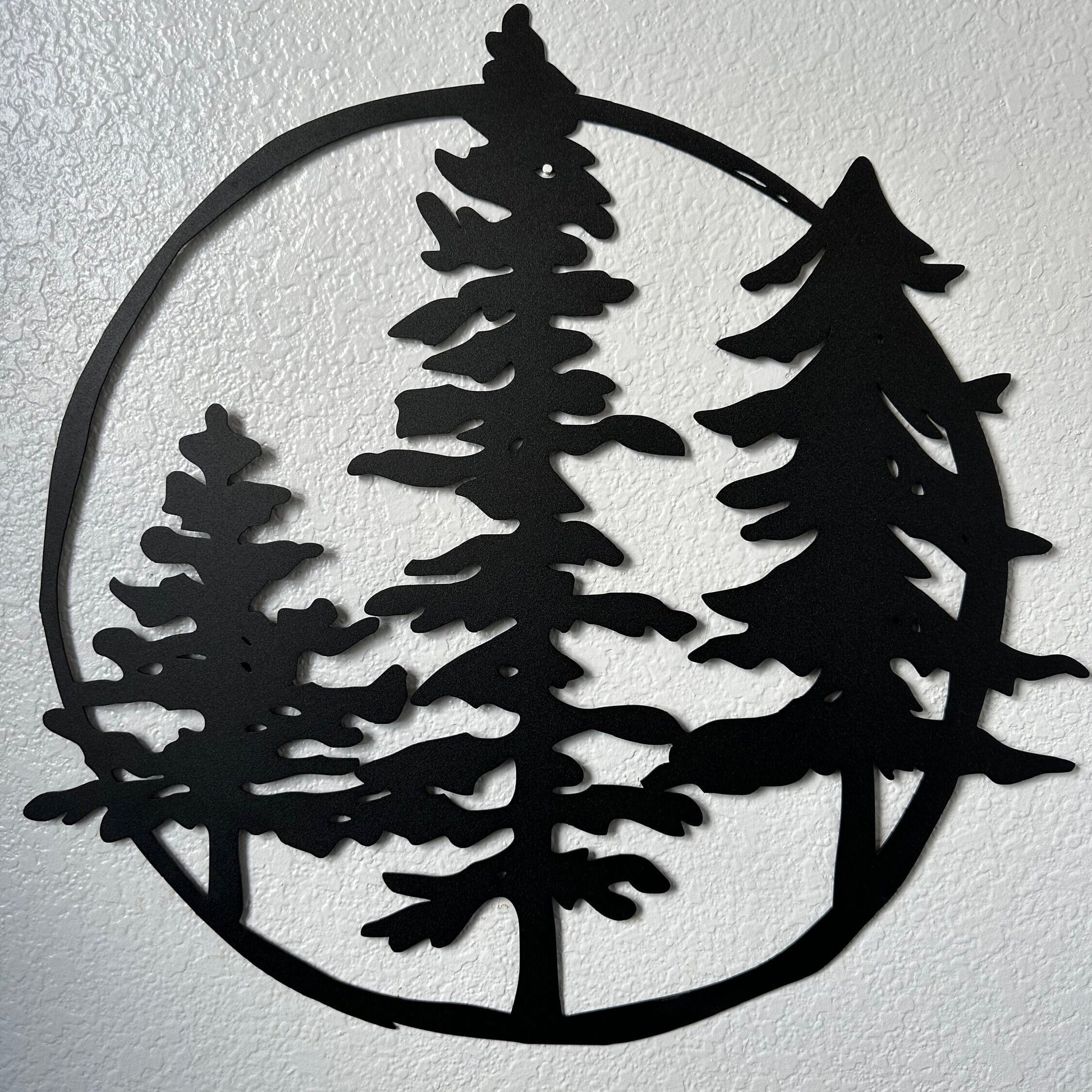 Pine Tree Metal Wall Art for Home or Cabin, Hanging Forest Wall Art to Bring Nature to Your Indoor or Outdoor Living Space