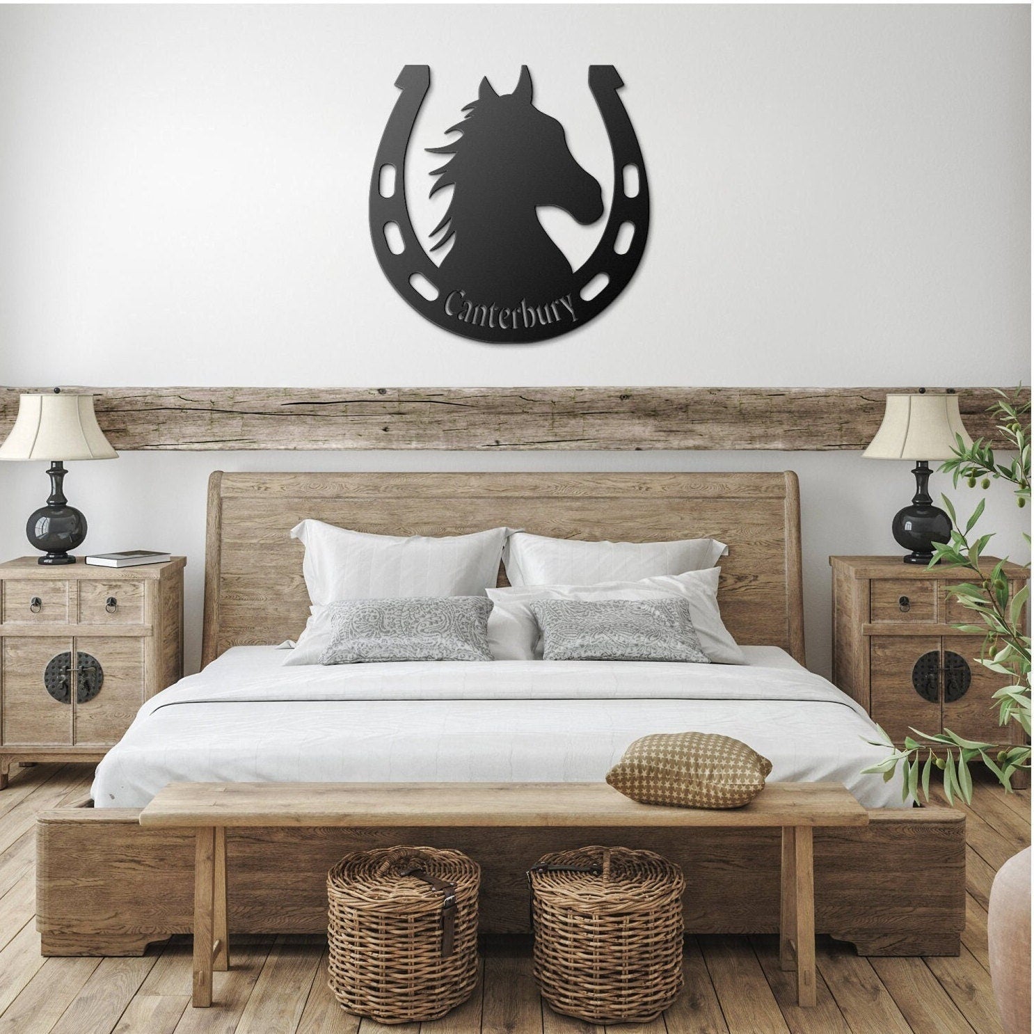 Custom Horse Metal Wall Art – Equestrian Horseshoe Decor