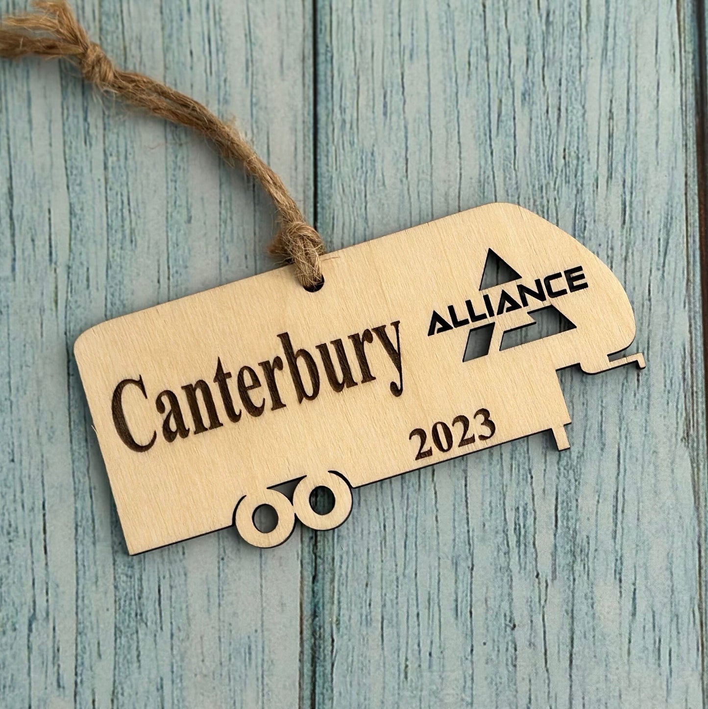 Personalized Alliance 2 Axle 5th Wheel Camper Ornament, Custom Camping Ornament, RV Fifth Wheel Toy Hauler Camper Christmas Ornament