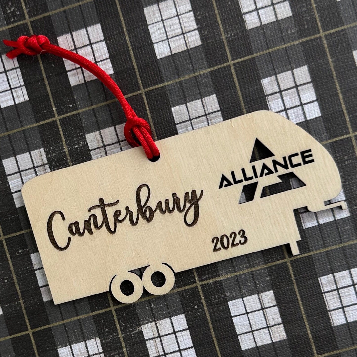Personalized Alliance 2 Axle 5th Wheel Camper Ornament, Custom Camping Ornament, RV Fifth Wheel Toy Hauler Camper Christmas Ornament