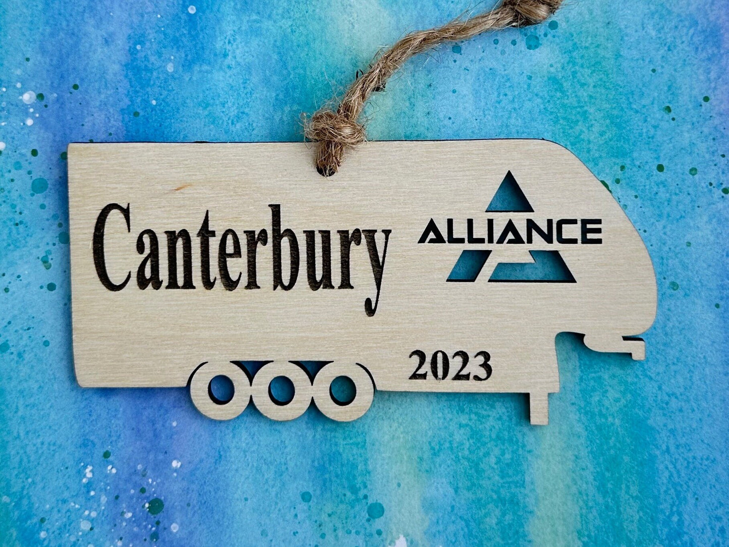 Personalized Alliance RV Camper Ornament, Custom Fifth Wheel Christmas Ornament