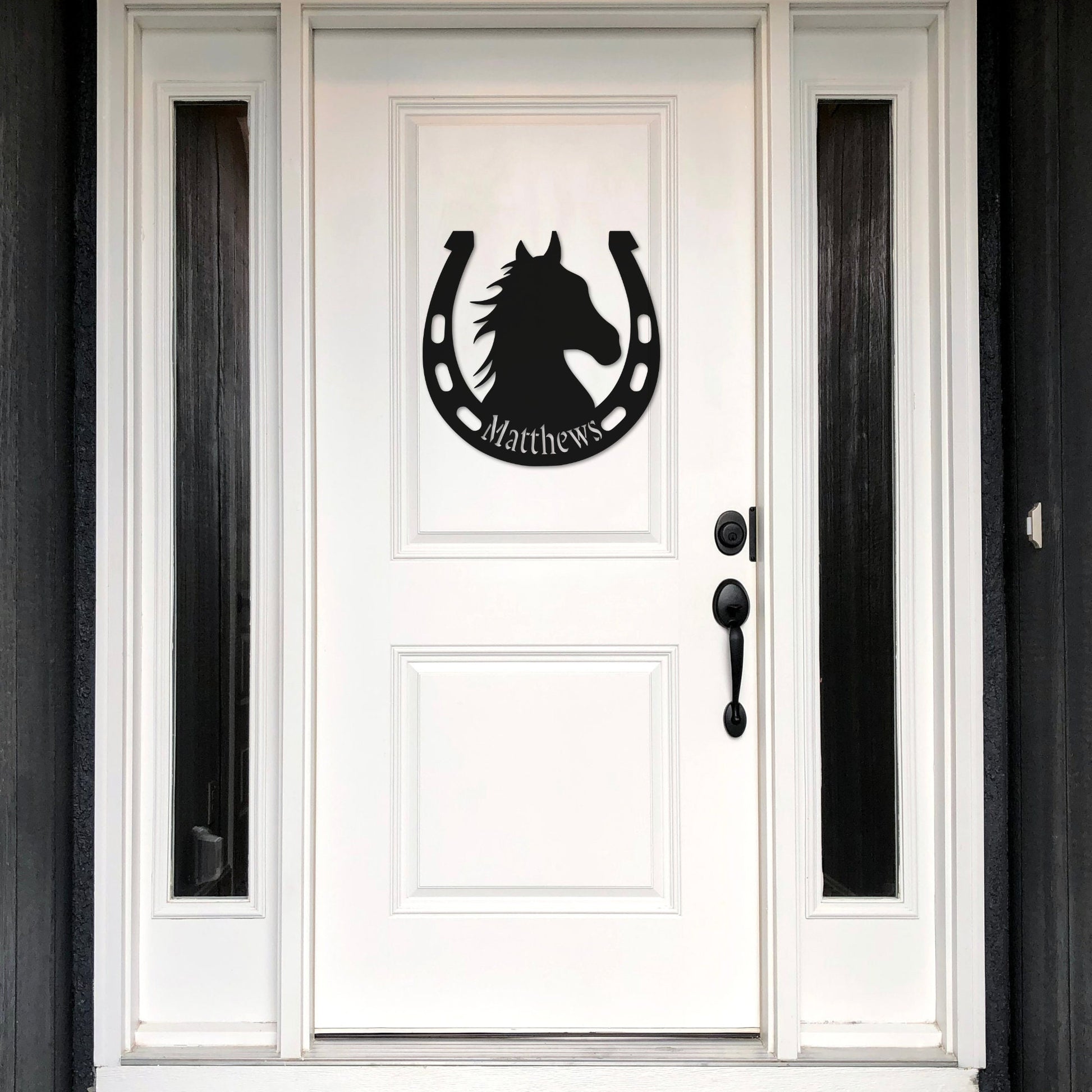 Custom Horse Metal Wall Art – Equestrian Horseshoe Decor