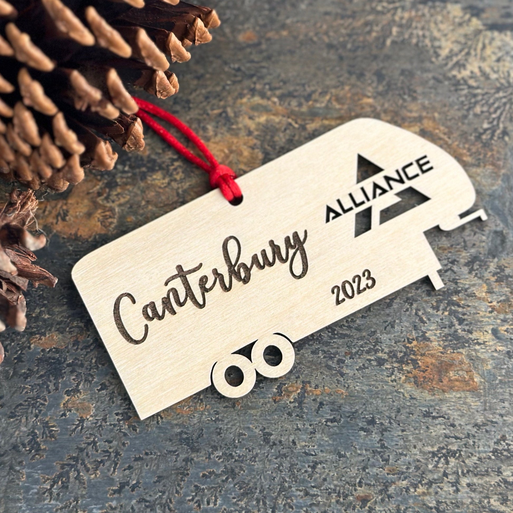 Personalized Alliance 2 Axle 5th Wheel Camper Ornament, Custom Camping Ornament, RV Fifth Wheel Toy Hauler Camper Christmas Ornament