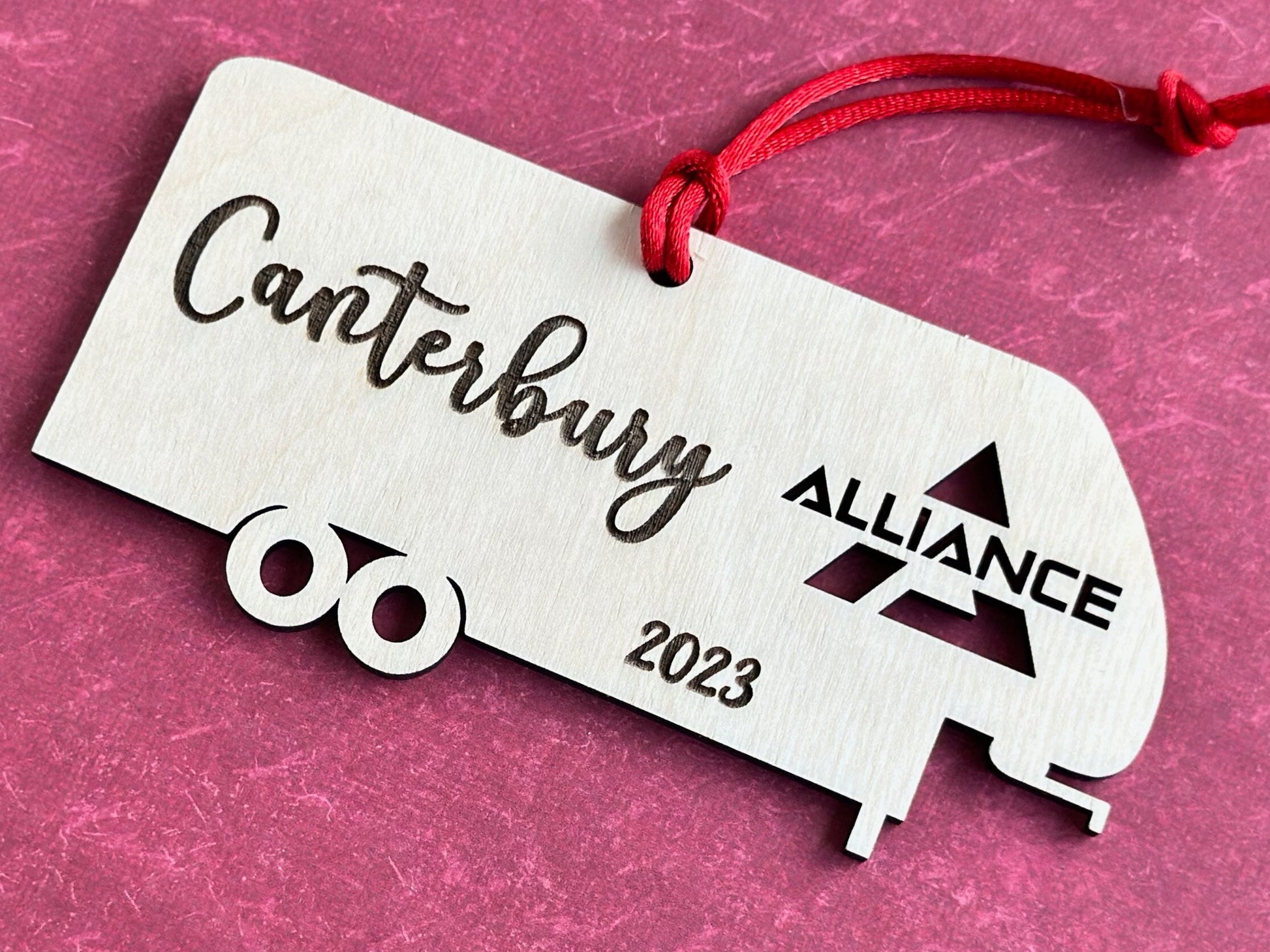Personalized Alliance 2 Axle 5th Wheel Camper Ornament, Custom Camping Ornament, RV Fifth Wheel Toy Hauler Camper Christmas Ornament