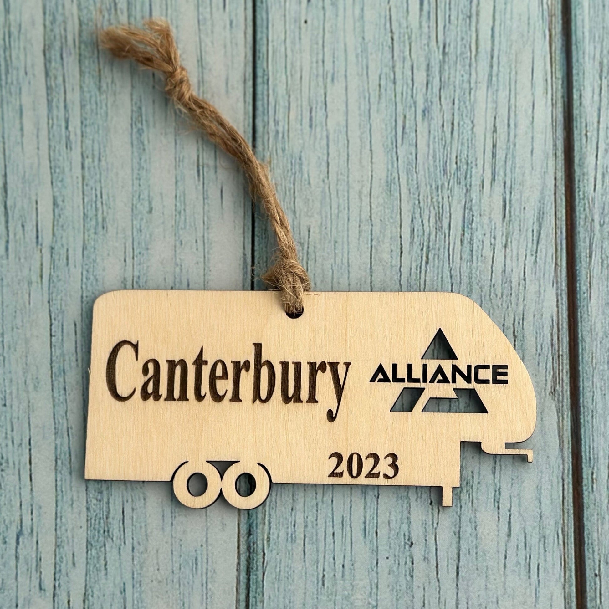 Personalized Alliance 2 Axle 5th Wheel Camper Ornament, Custom Camping Ornament, RV Fifth Wheel Toy Hauler Camper Christmas Ornament