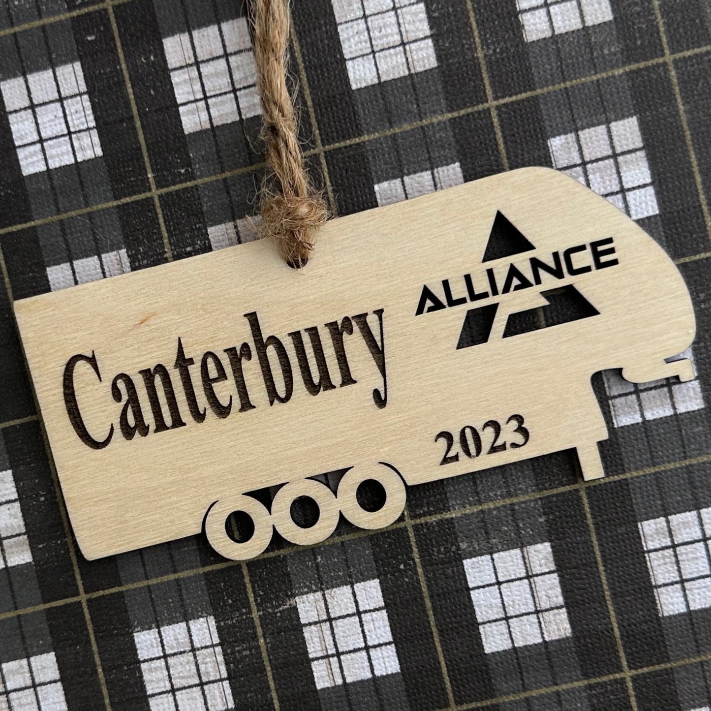 Personalized Alliance RV Camper Ornament, Custom Fifth Wheel Christmas Ornament
