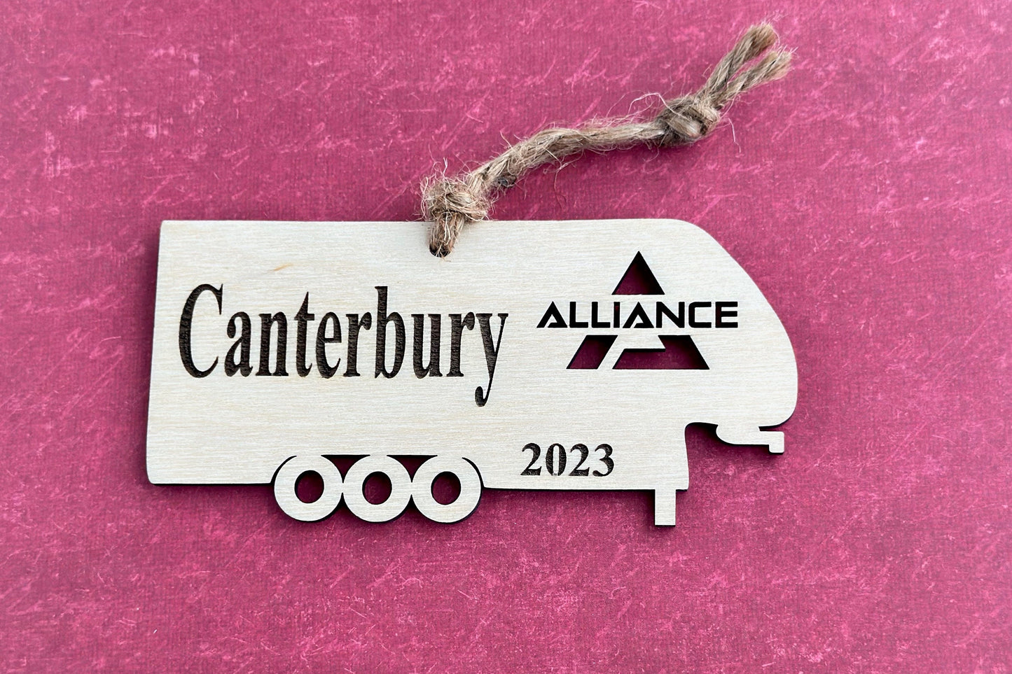 Personalized Alliance RV Camper Ornament, Custom Fifth Wheel Christmas Ornament