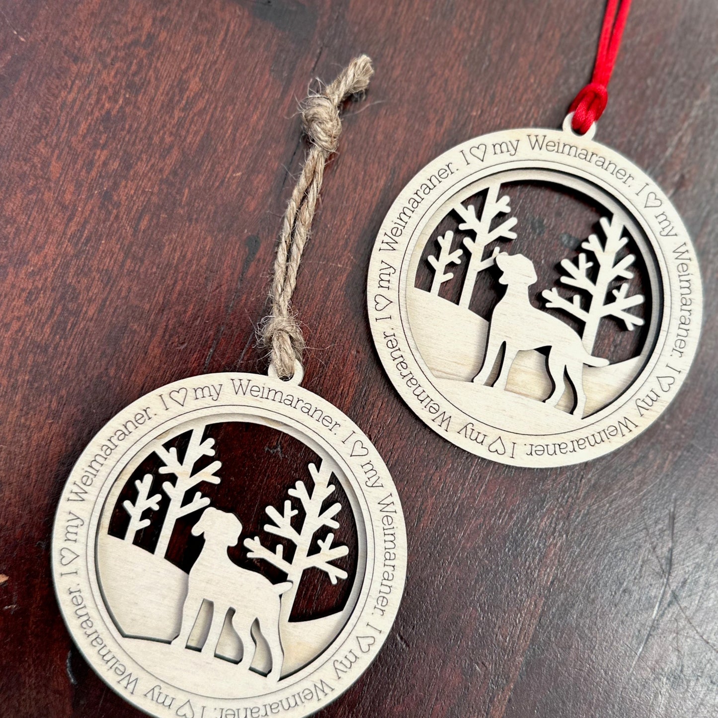 I love my Weimaraner ornament. This heartfelt dog ornament is a keepsake for celebrating a loving pet.  The ornament is a perfect gift for anyone who loves Weimaraner or is looking for a Weimaraner gift.