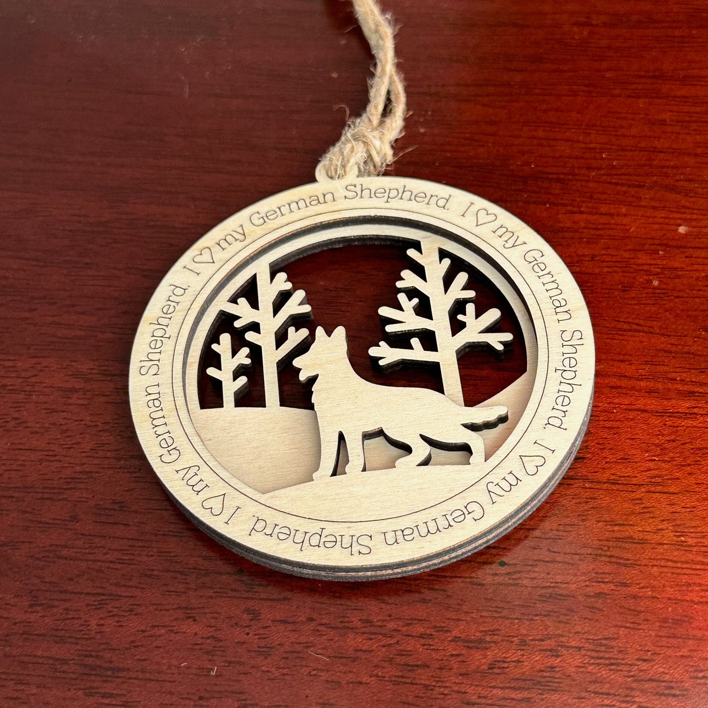 Love My German Sheppard Ornament, Personalized Sheppard Gifts, Dog Pet Memorial Ornament, Rescue Ornament - Unique Gift for a  Owner