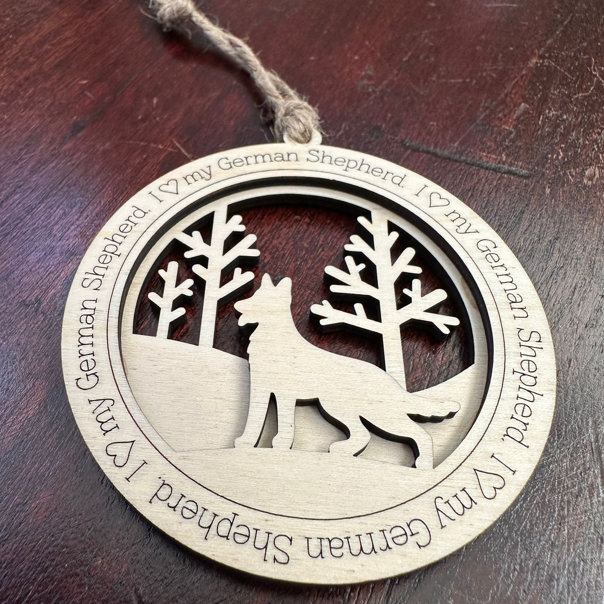 Love My German Sheppard Ornament, Personalized Sheppard Gifts, Dog Pet Memorial Ornament, Rescue Ornament - Unique Gift for a  Owner