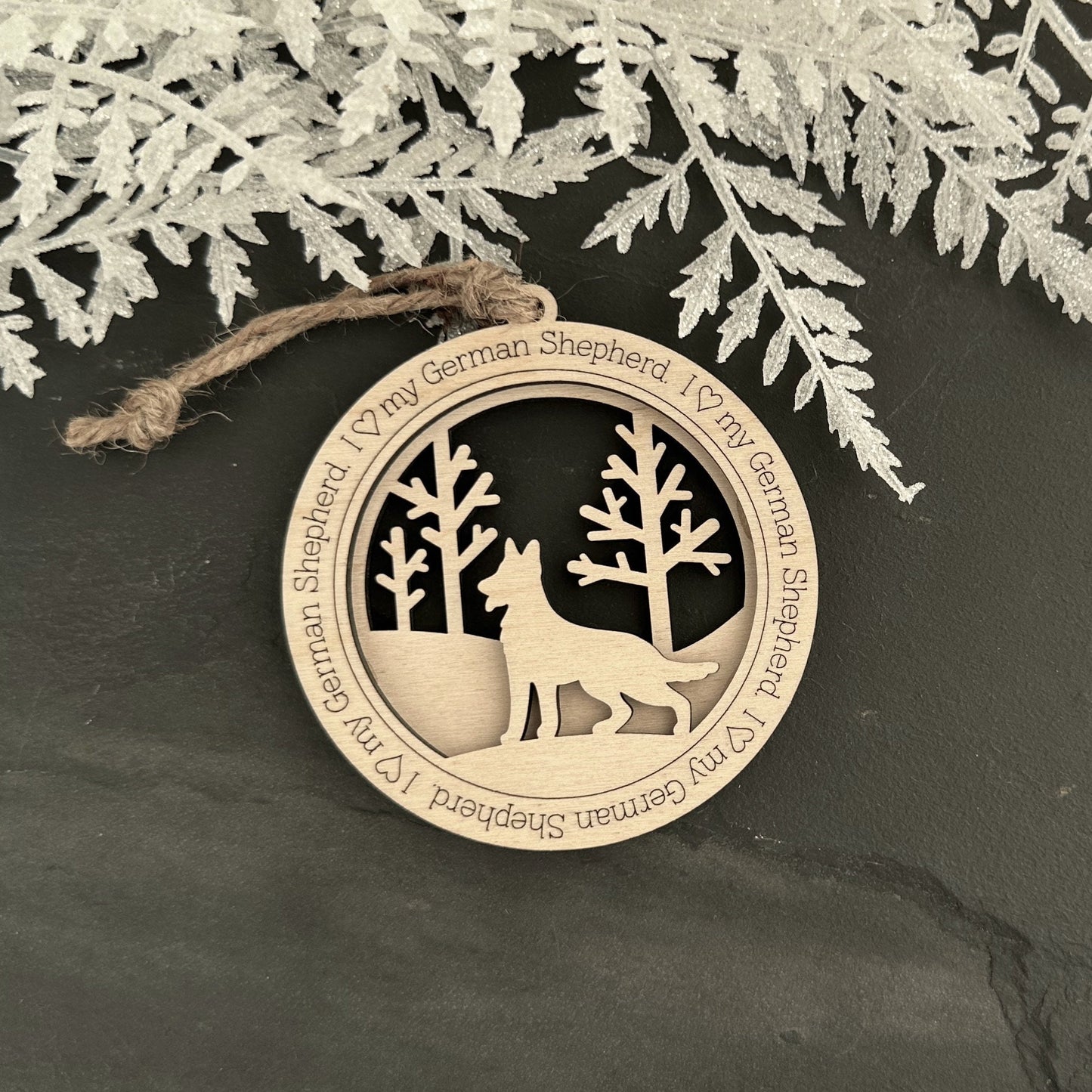 Love My German Sheppard Ornament, Personalized Sheppard Gifts, Dog Pet Memorial Ornament, Rescue Ornament - Unique Gift for a  Owner