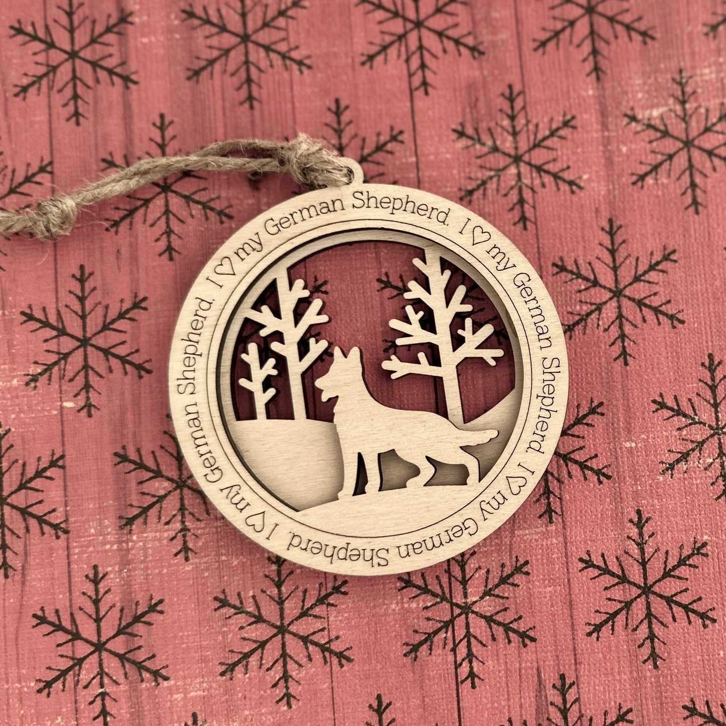 Love My German Sheppard Ornament, Personalized Sheppard Gifts, Dog Pet Memorial Ornament, Rescue Ornament - Unique Gift for a  Owner
