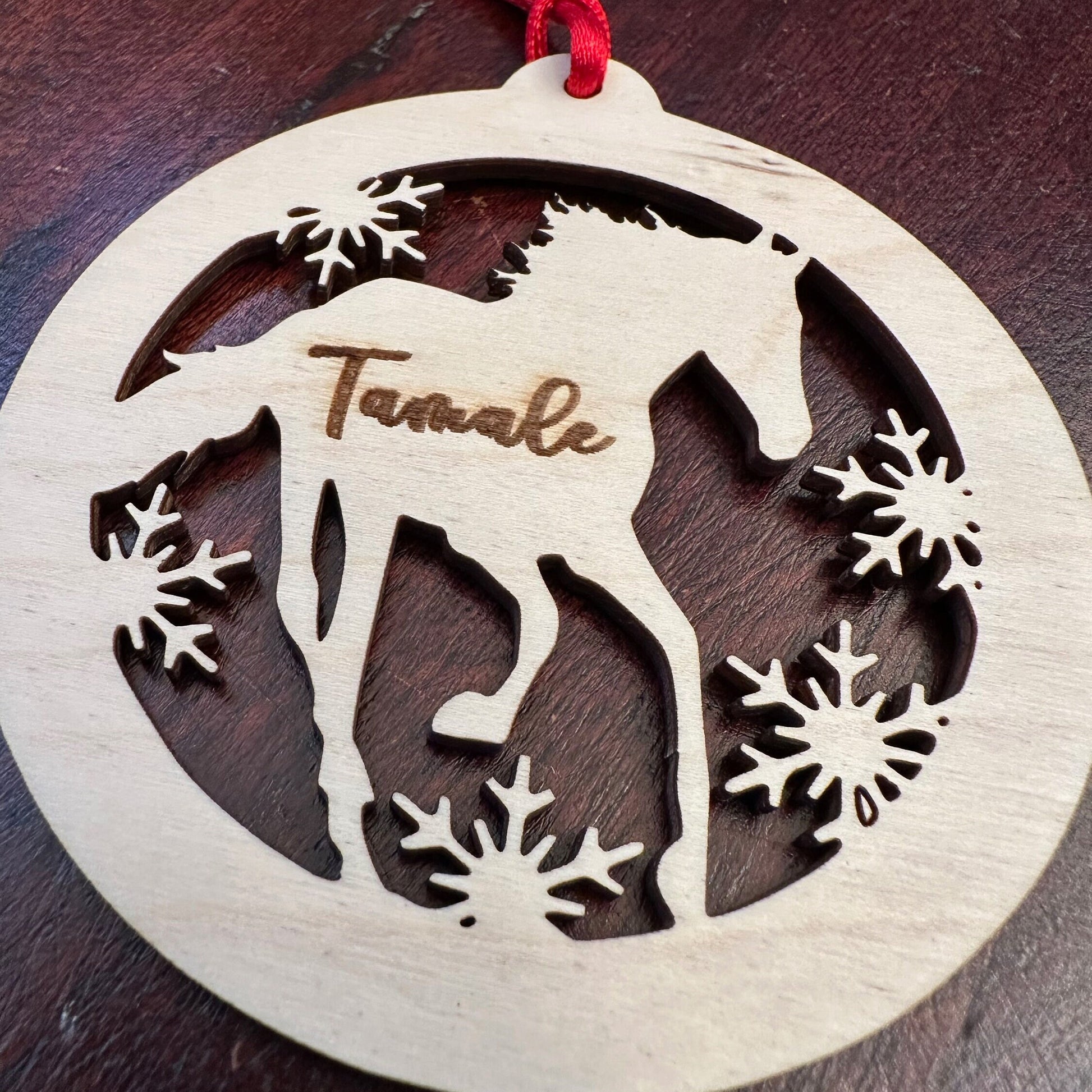 Beautiful personalized horse with snow ornament can be customized with your name, horse’s or text of your choosing. This keepsake equestrian ornament is a heartfelt memorial for the celebration of life and experiences.