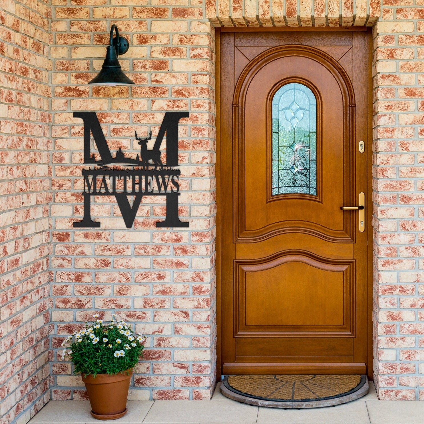 Custom Deer Monogram Metal Wall Art, Family Metal Wall Hanging, Artwork for Home or Cabin, Large Indoor or Outdoor Wall Art