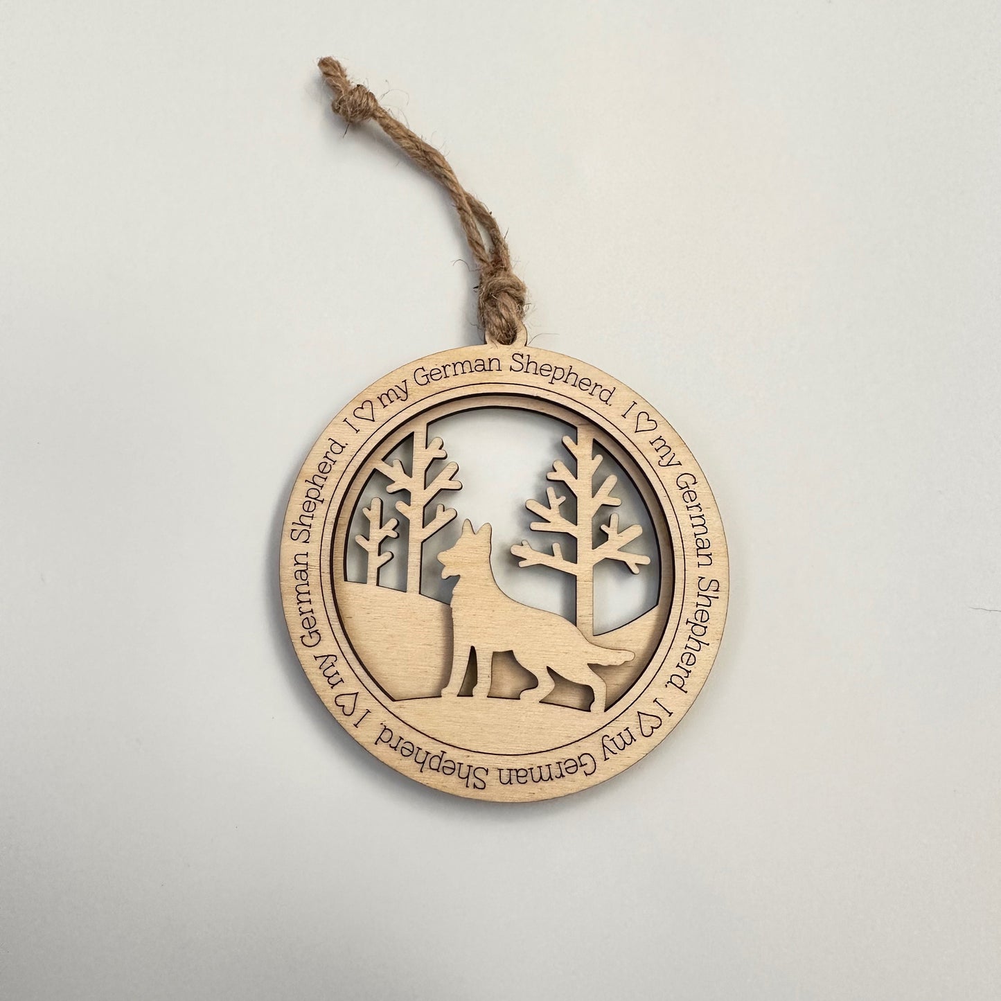 Love My German Sheppard Ornament, Personalized Sheppard Gifts, Dog Pet Memorial Ornament, Rescue Ornament - Unique Gift for a  Owner