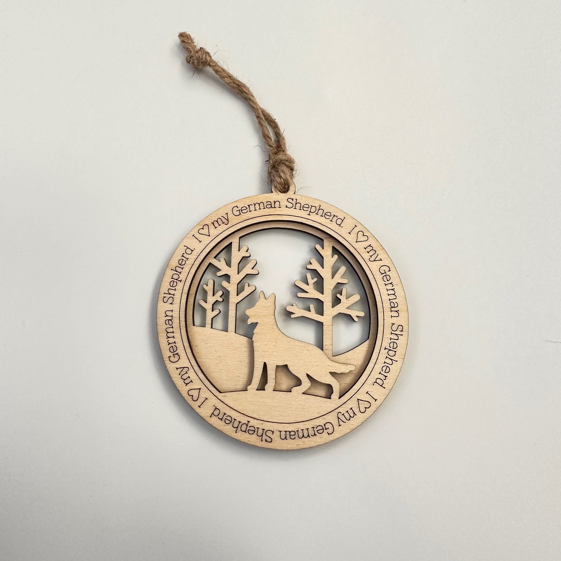 Love My German Sheppard Ornament, Personalized Sheppard Gifts, Dog Pet Memorial Ornament, Rescue Ornament - Unique Gift for a  Owner