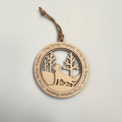 Love My German Sheppard Ornament, Personalized Sheppard Gifts, Dog Pet Memorial Ornament, Rescue Ornament - Unique Gift for a  Owner