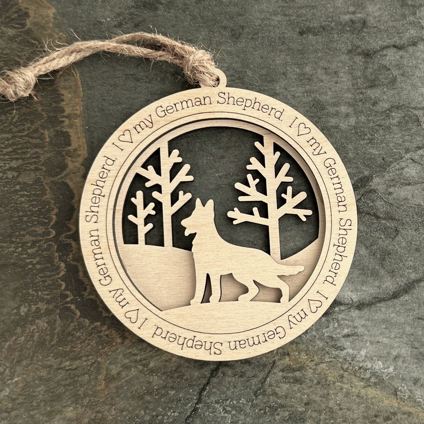 Love My German Sheppard Ornament, Personalized Sheppard Gifts, Dog Pet Memorial Ornament, Rescue Ornament - Unique Gift for a  Owner