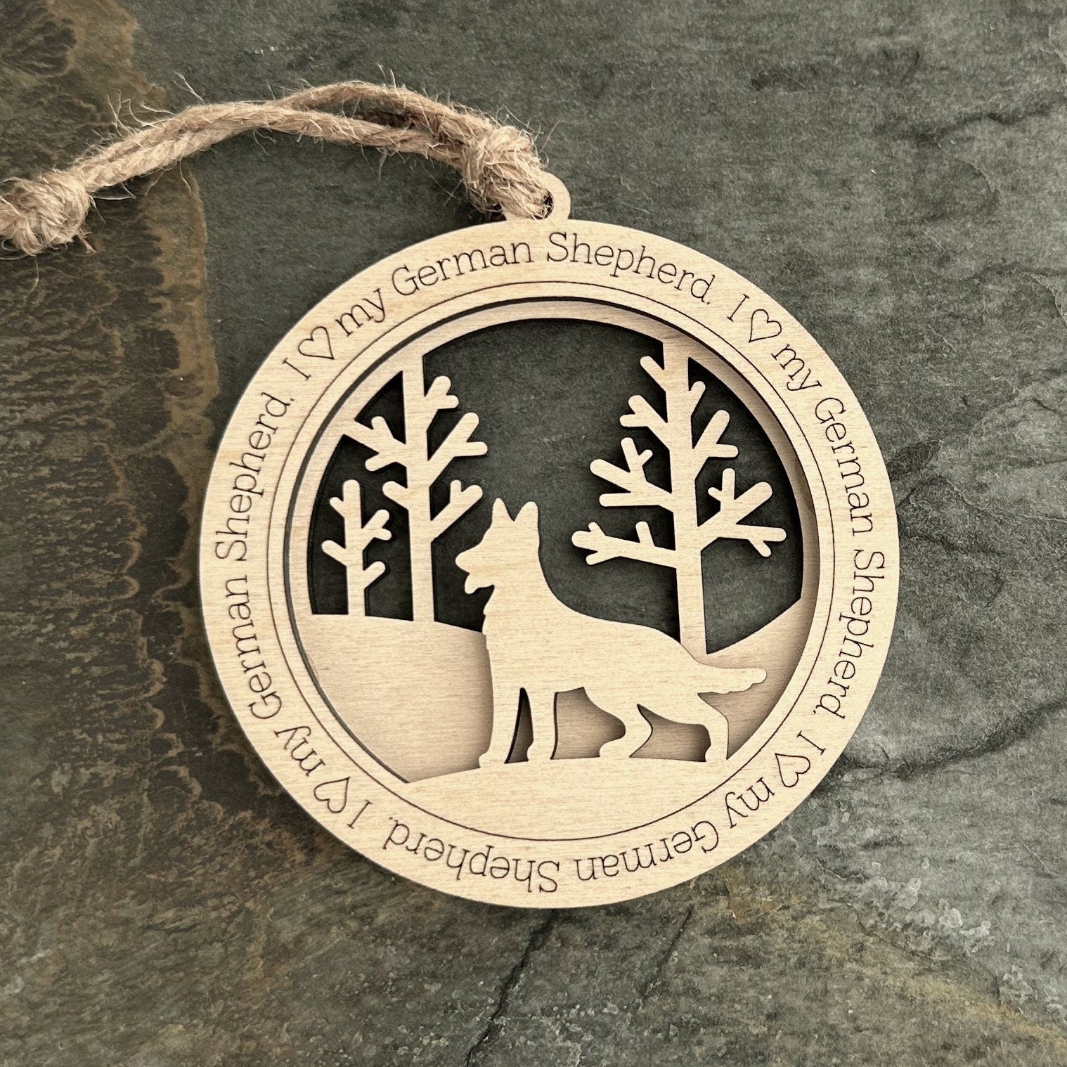 Love My German Sheppard Ornament, Personalized Sheppard Gifts, Dog Pet Memorial Ornament, Rescue Ornament - Unique Gift for a  Owner