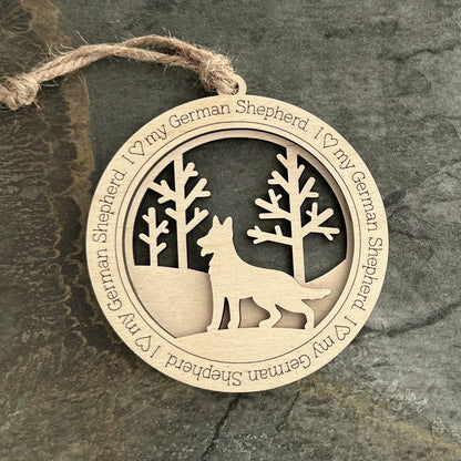 Love My German Sheppard Ornament, Personalized Sheppard Gifts, Dog Pet Memorial Ornament, Rescue Ornament - Unique Gift for a  Owner