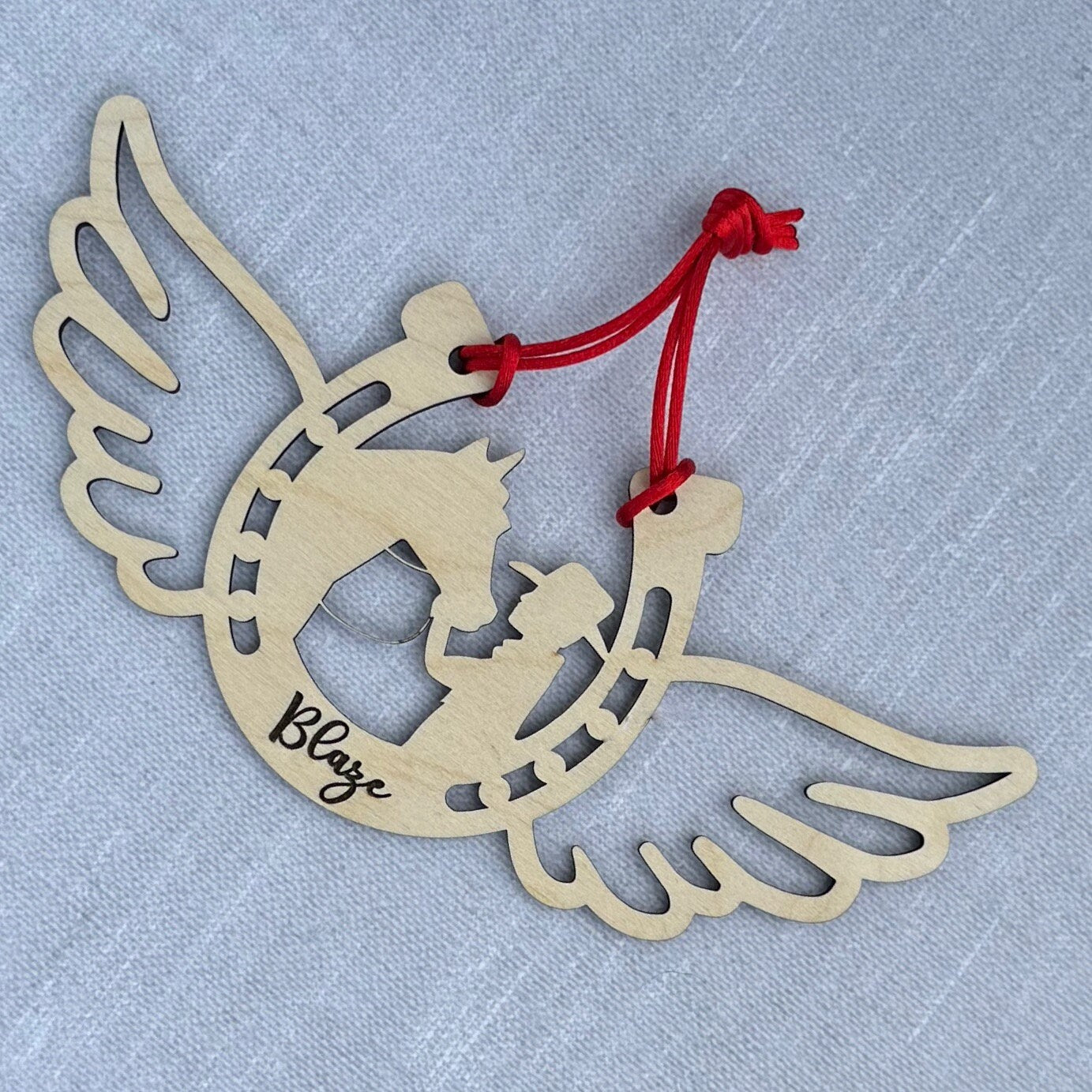 Personalized Man with his Horse, Memorial Horse Ornament, Custom Equestrian Gift, Horse Lover Gift, Gift for Him, Memorial Ornament