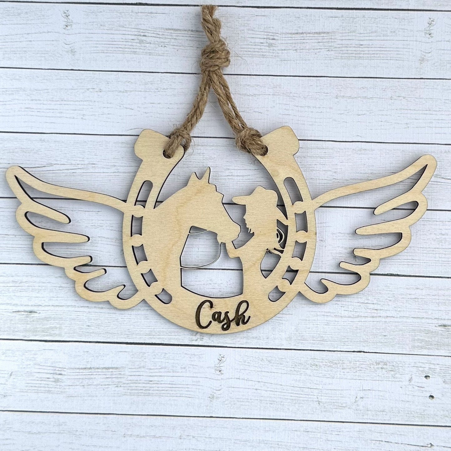 Personalized Girl with Her Horse, Memorial Horse Ornament, Custom Equestrian Gift, Horse Lover Gift, Gift for Her, Memorial Ornament