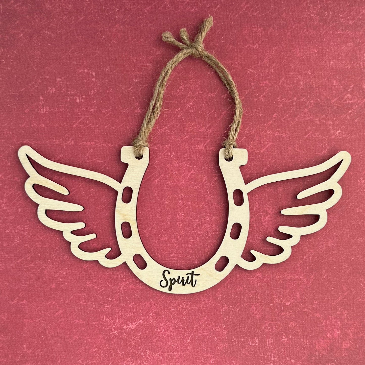 Horseshoe Memorial Ornament, Custom Equestrian Gift, Horse Lover Gift, Memorial Ornament
