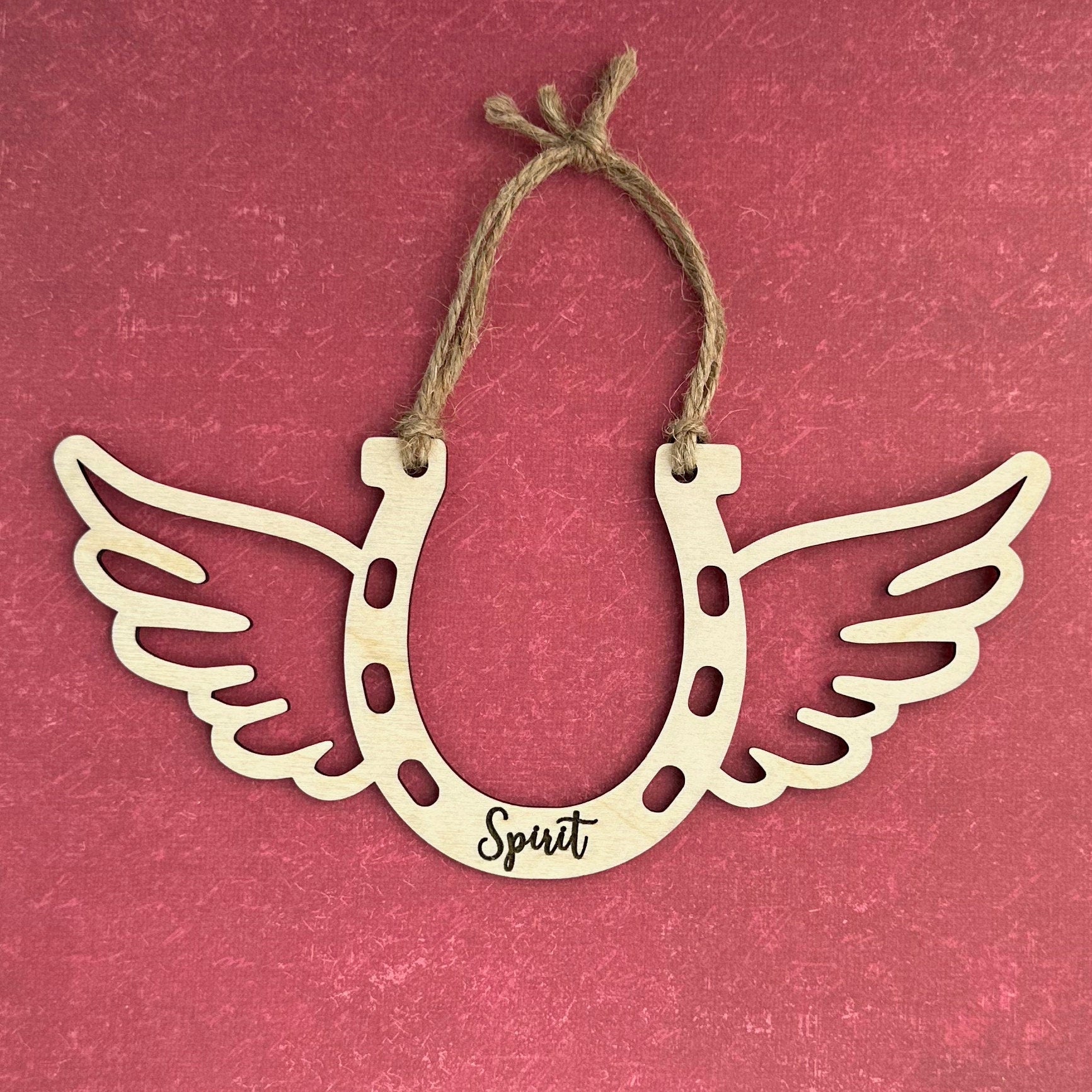 Horseshoe Memorial Ornament, Custom Equestrian Gift, Horse Lover Gift, Memorial Ornament