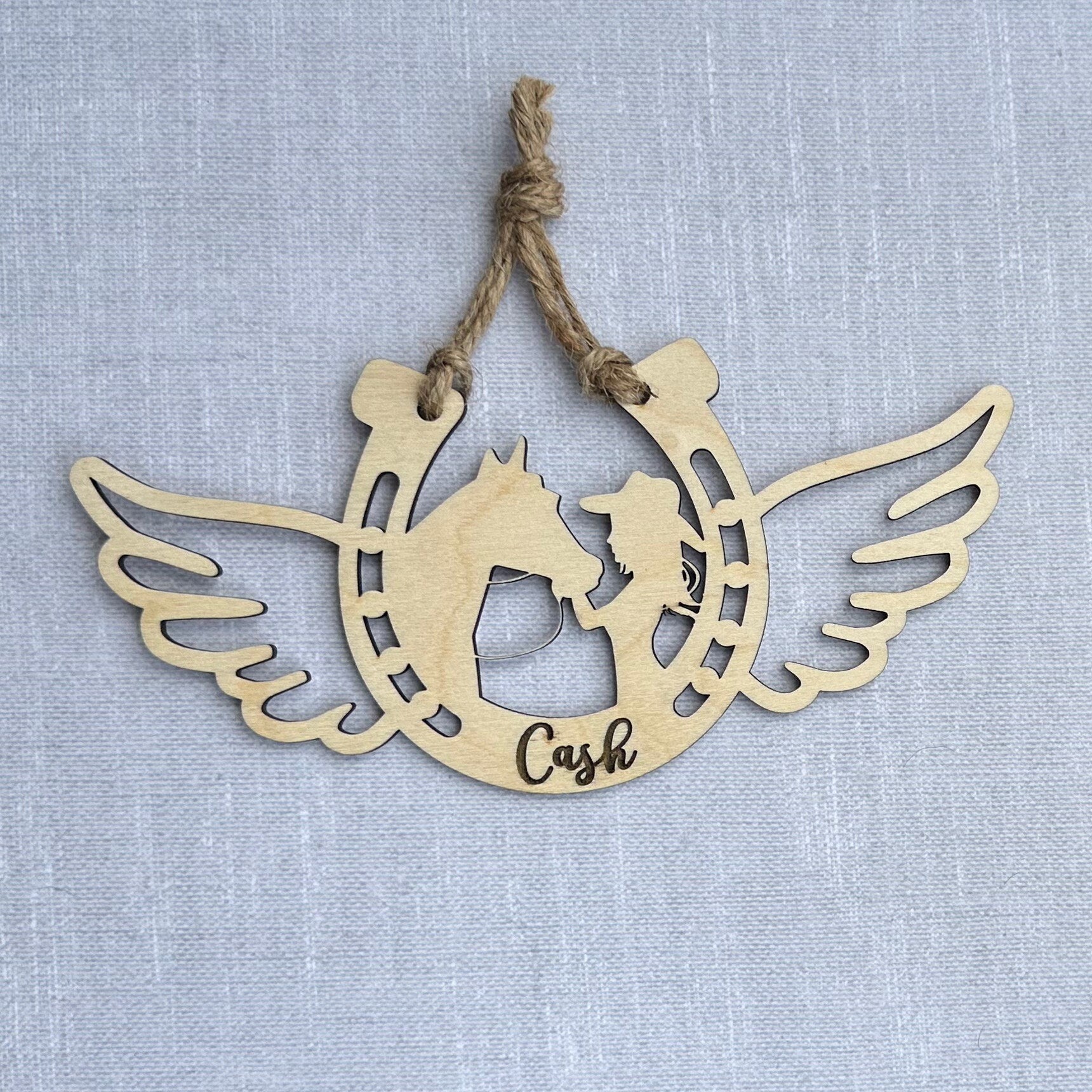 Personalized Girl with Her Horse, Memorial Horse Ornament, Custom Equestrian Gift, Horse Lover Gift, Gift for Her, Memorial Ornament