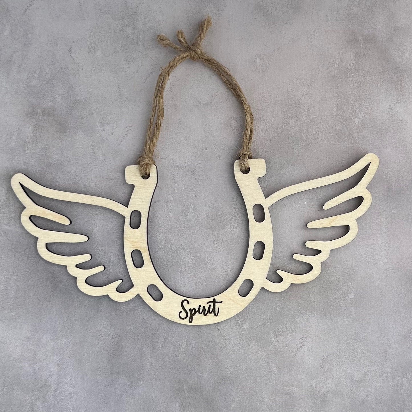 Horseshoe Memorial Ornament, Custom Equestrian Gift, Horse Lover Gift, Memorial Ornament