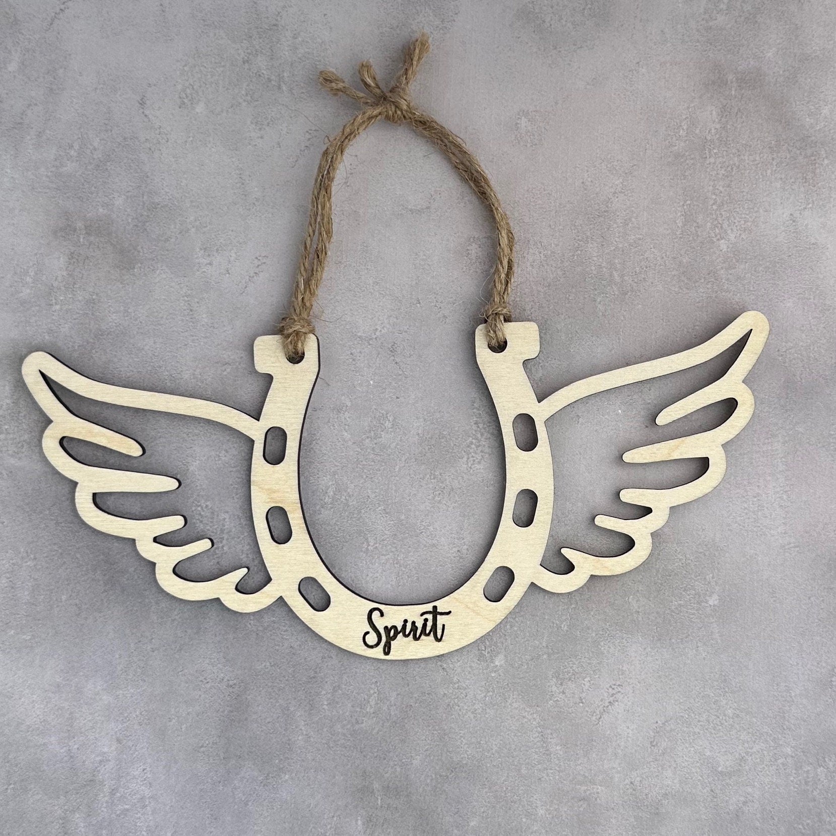 Horseshoe Memorial Ornament, Custom Equestrian Gift, Horse Lover Gift, Memorial Ornament