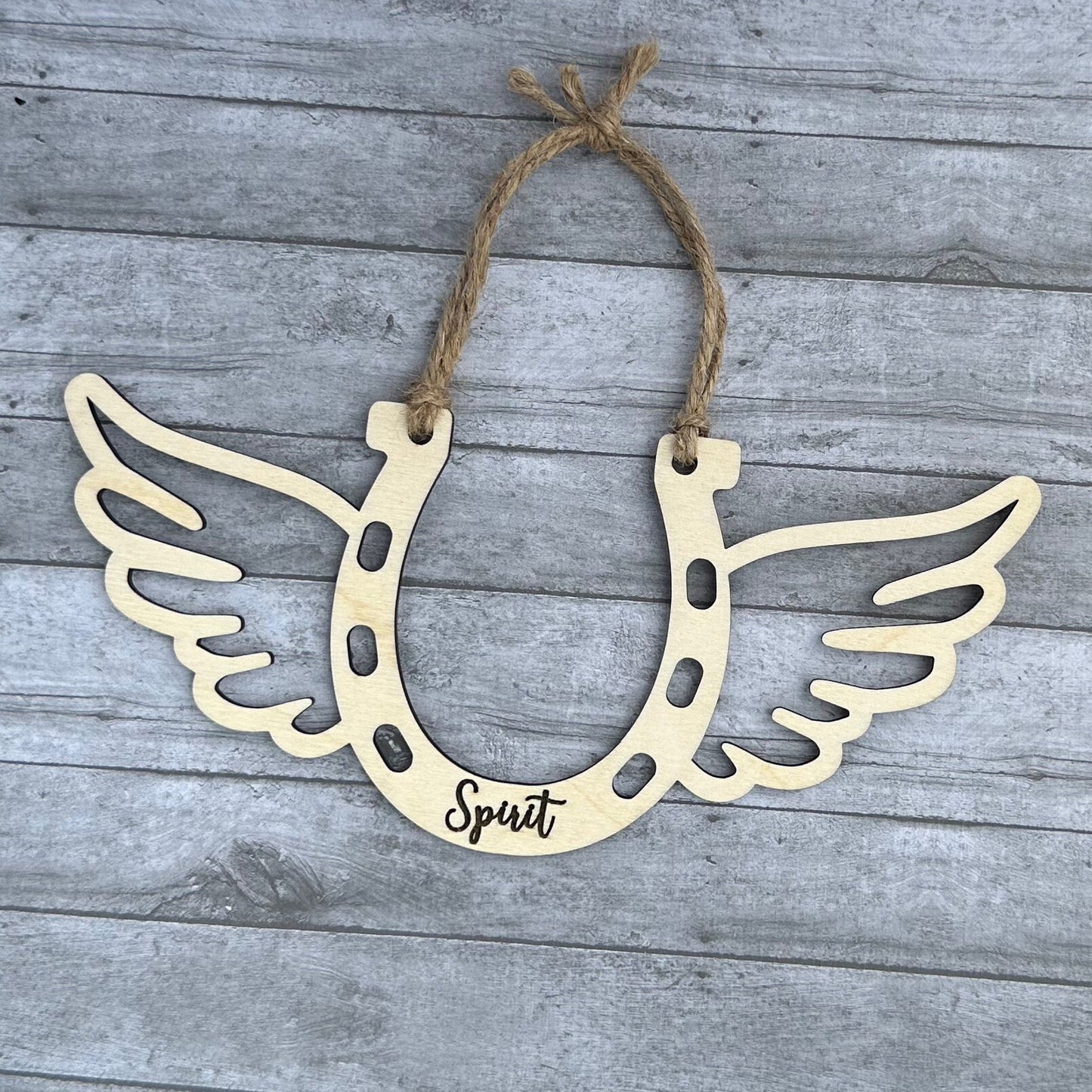 Horseshoe Memorial Ornament, Custom Equestrian Gift, Horse Lover Gift, Memorial Ornament
