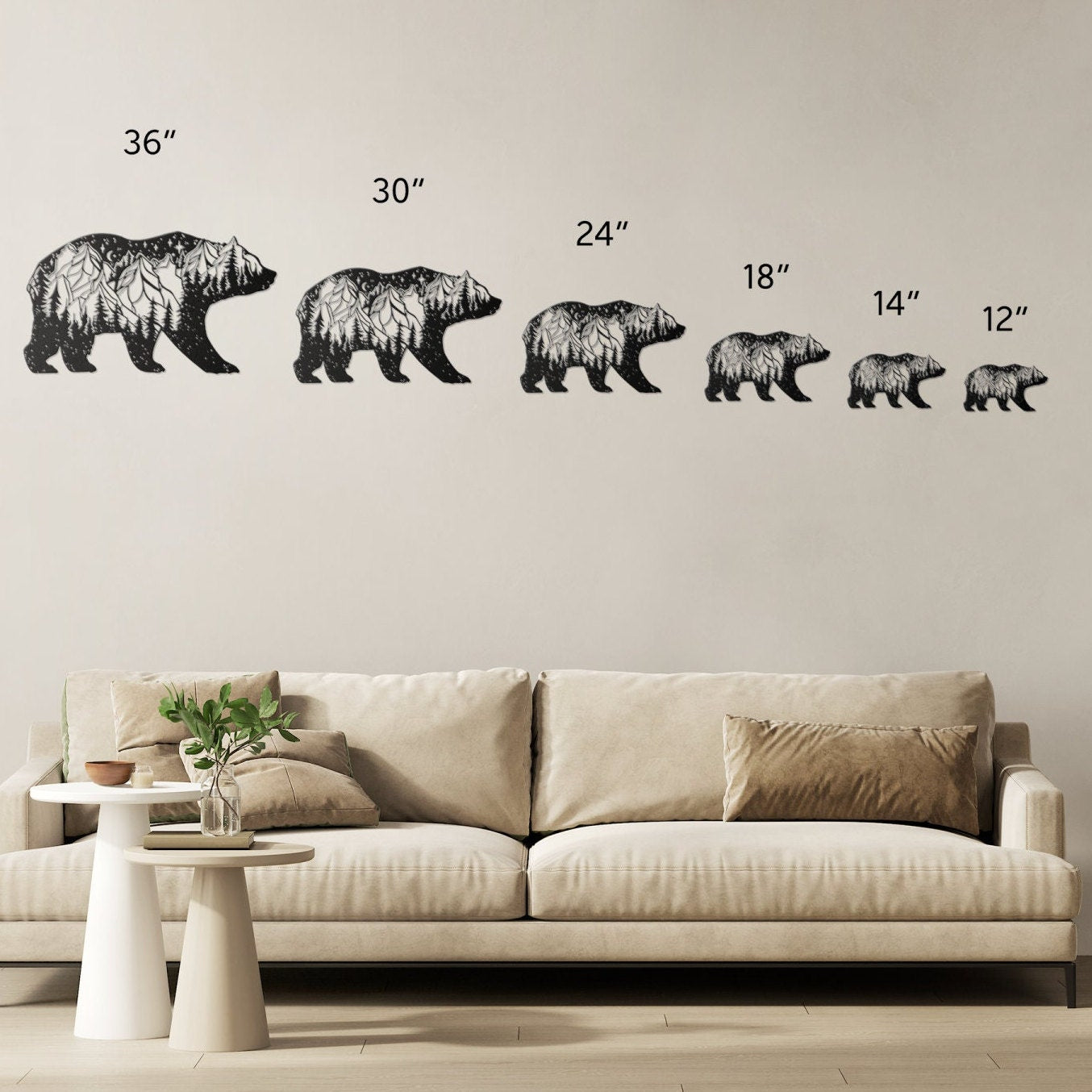 Spirit Bear Metal Wall Art for Home or Cabin, Hanging Bear Wall Art to Bring Nature to Your Indoor or Outdoor Living Space