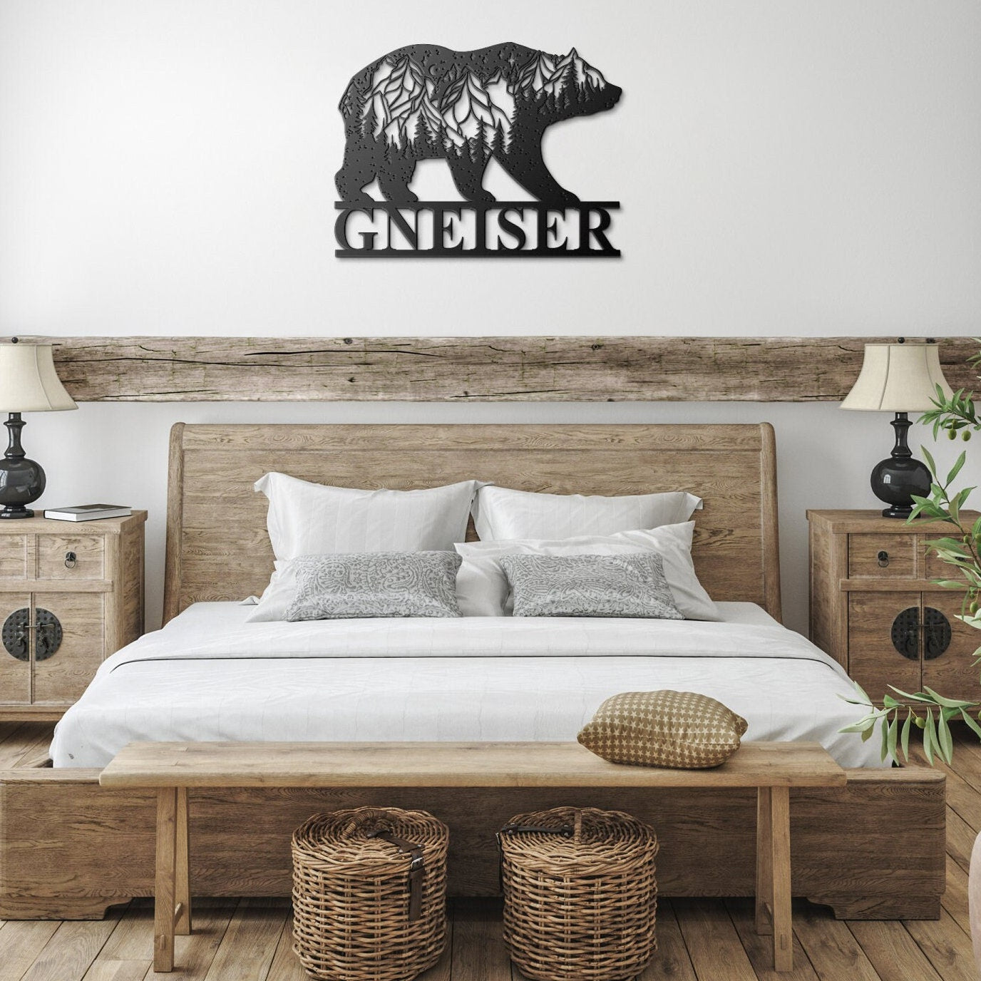 Personalized Spirit Bear Metal Wall Art for Home or Cabin, Custom Hanging Bear Wall Art for Your Indoor or Outdoor Living Space