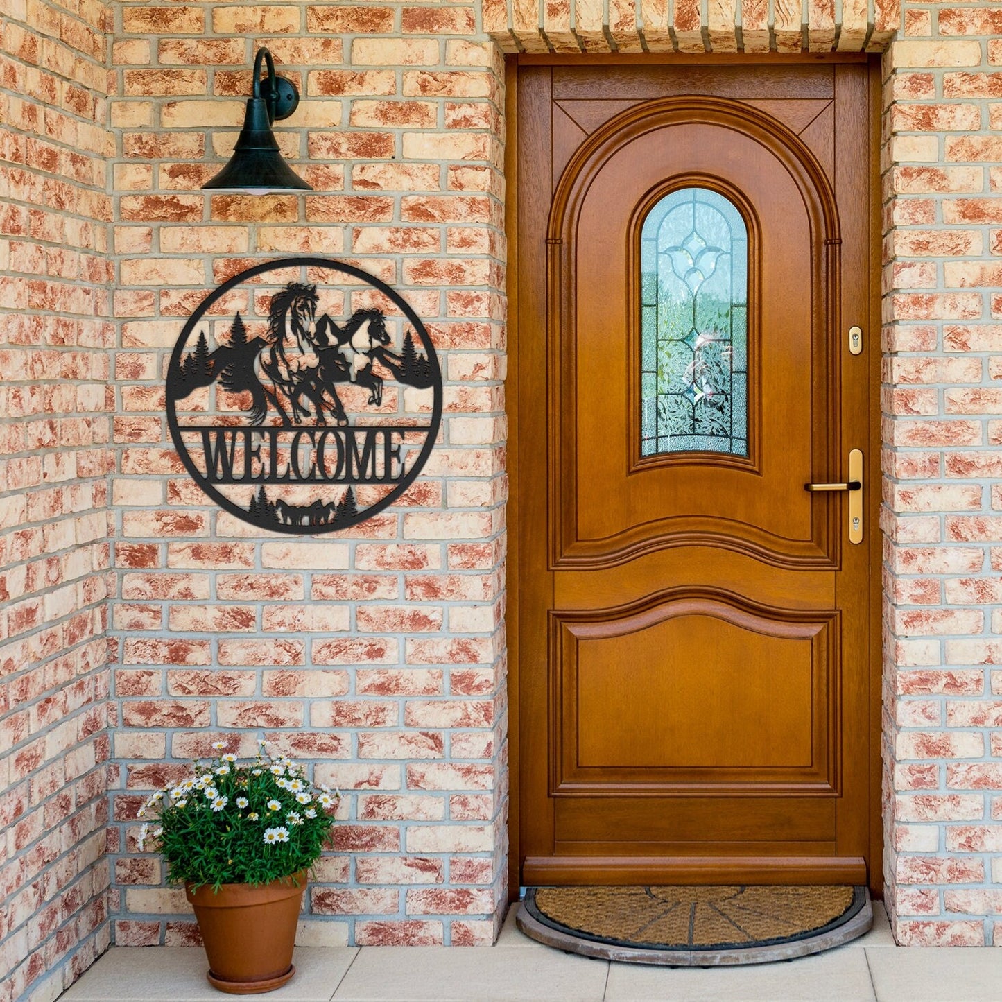 Custom Horse Metal Wall Art, Equestrian Welcome Sign