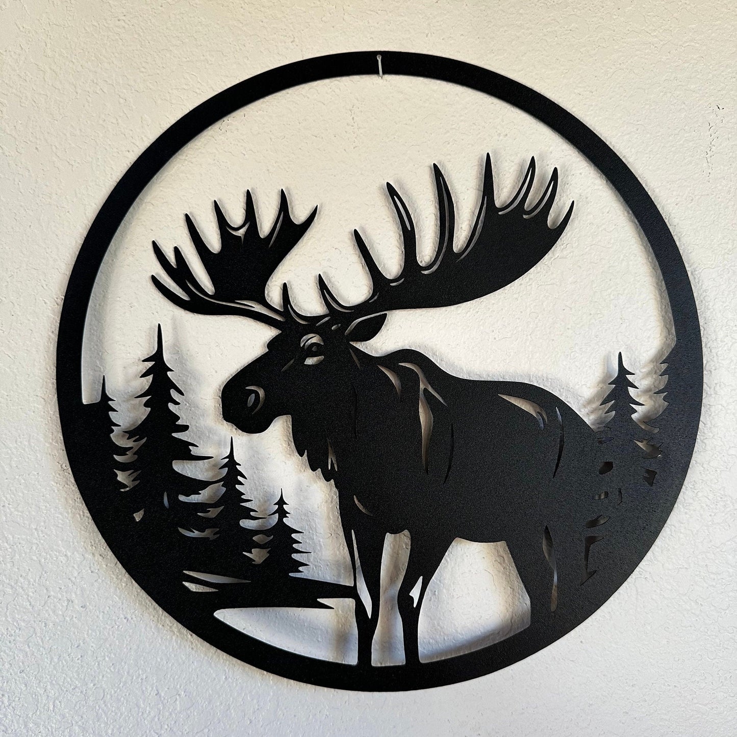 Moose Metal Wall Art, Cabin Decor, Rustic Home Decor