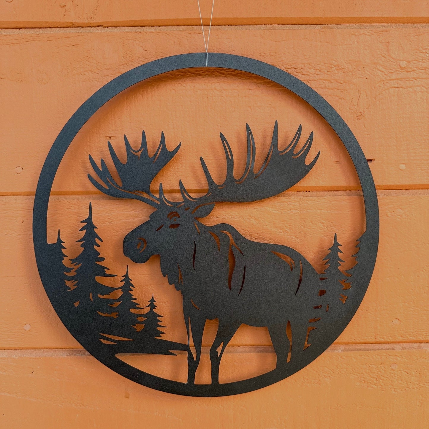 Moose Metal Wall Art, Cabin Decor, Rustic Home Decor