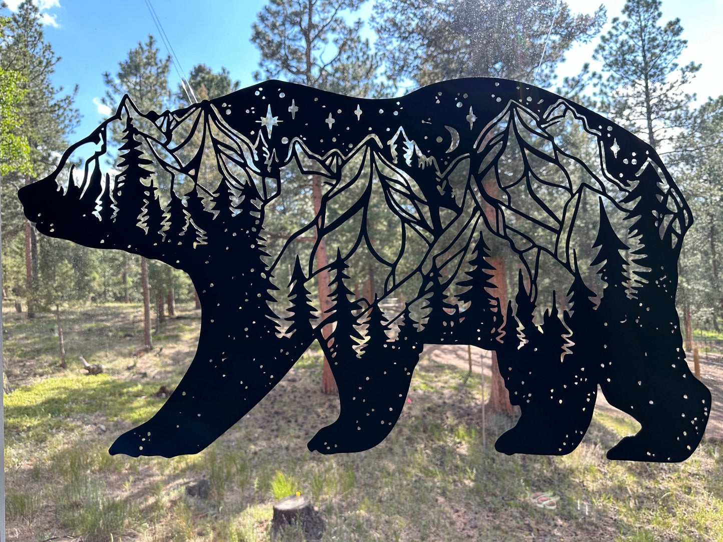 Spirit Bear Metal Wall Art for Home or Cabin, Hanging Bear Wall Art to Bring the Spirit of Bears to Your Indoor or Outdoor Living Space