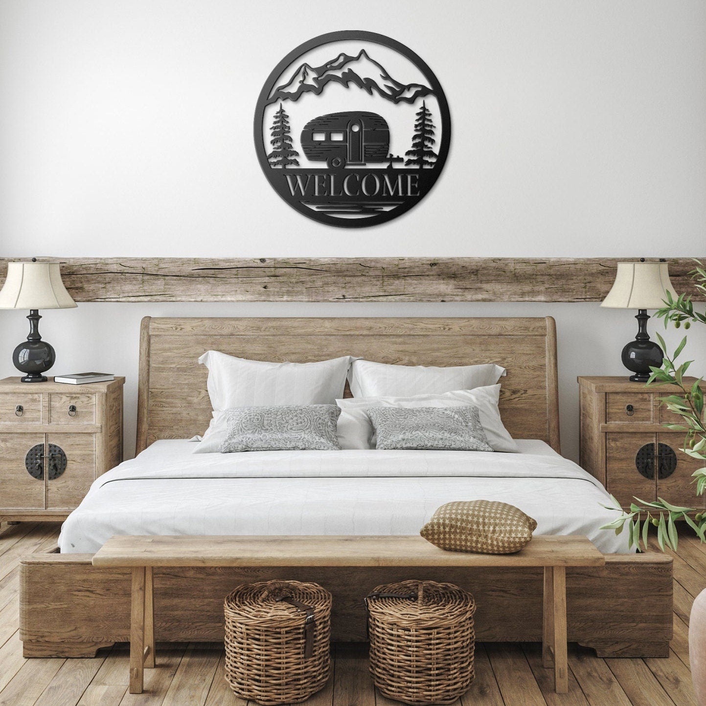 Welcome Camper Metal Wall Art, RV Decor