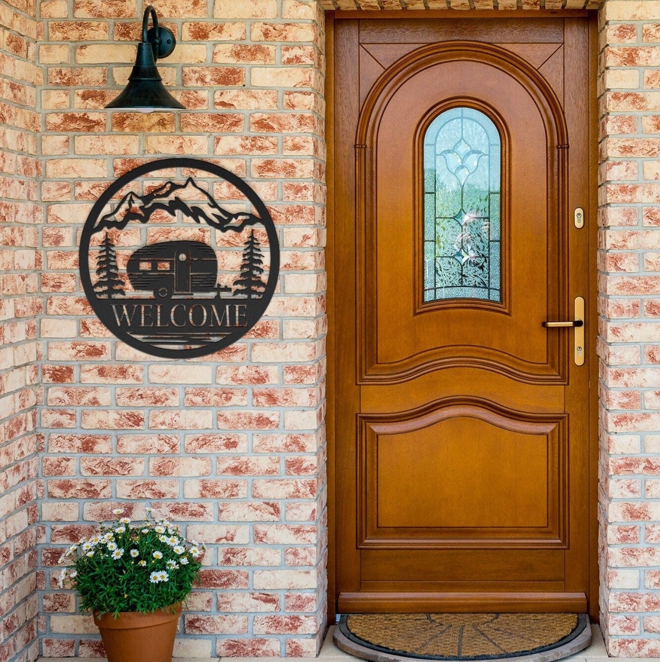 Welcome Camper Metal Wall Art, RV Decor