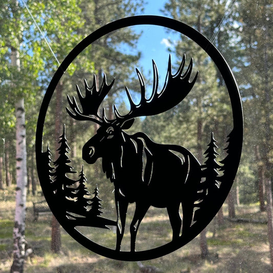 Moose Metal Wall Art, Cabin Decor, Rustic Home Decor