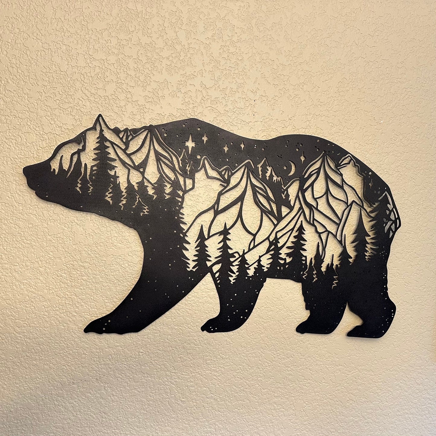 Spirit Bear Metal Wall Art for Home or Cabin, Hanging Bear Wall Art to Bring the Spirit of Bears to Your Indoor or Outdoor Living Space