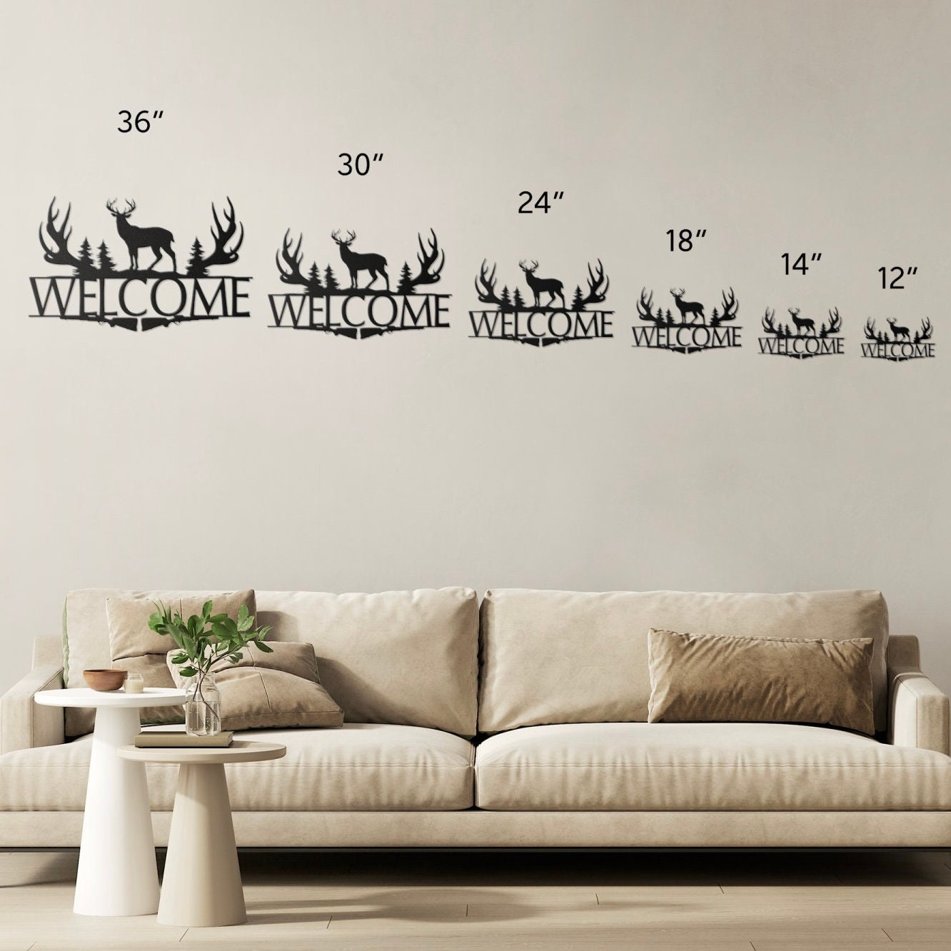 Custom Deer Hunting Welcome Sign, Metal Wall Art