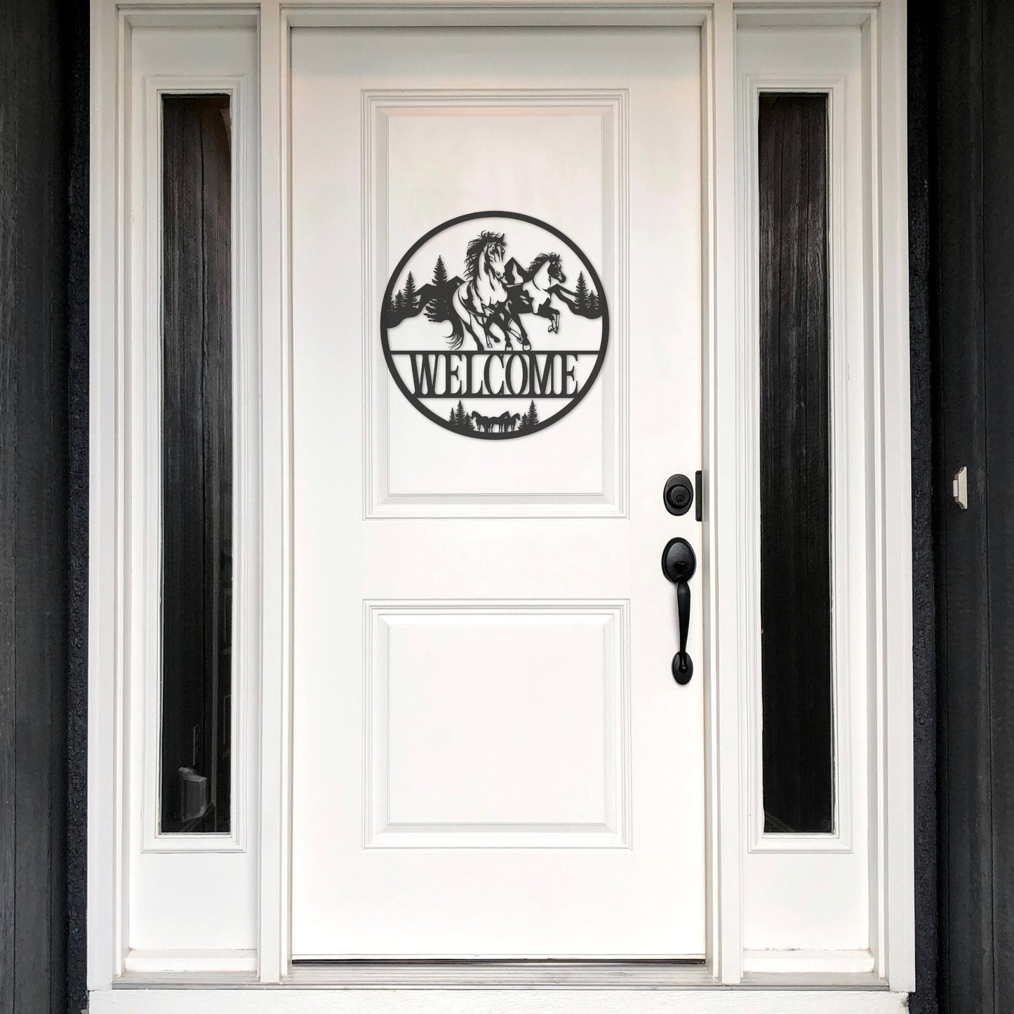 Custom Horse Metal Wall Art, Equestrian Welcome Sign