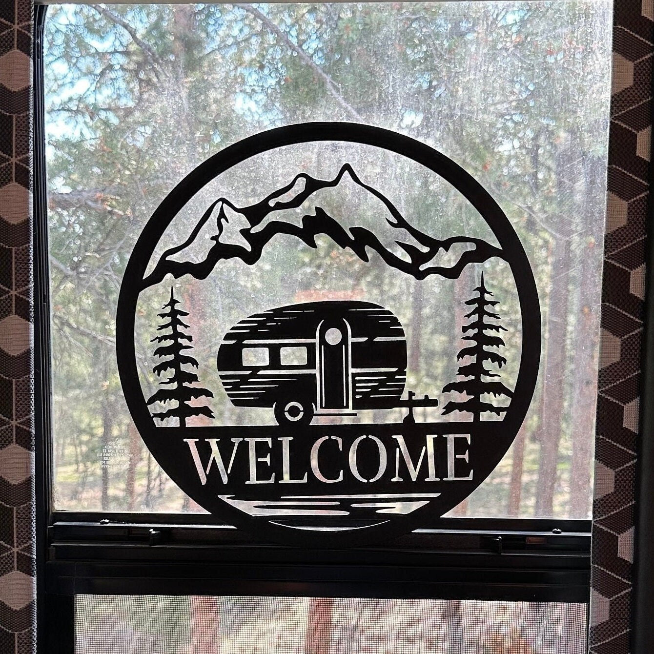 Welcome Camper Metal Wall Art, RV Decor