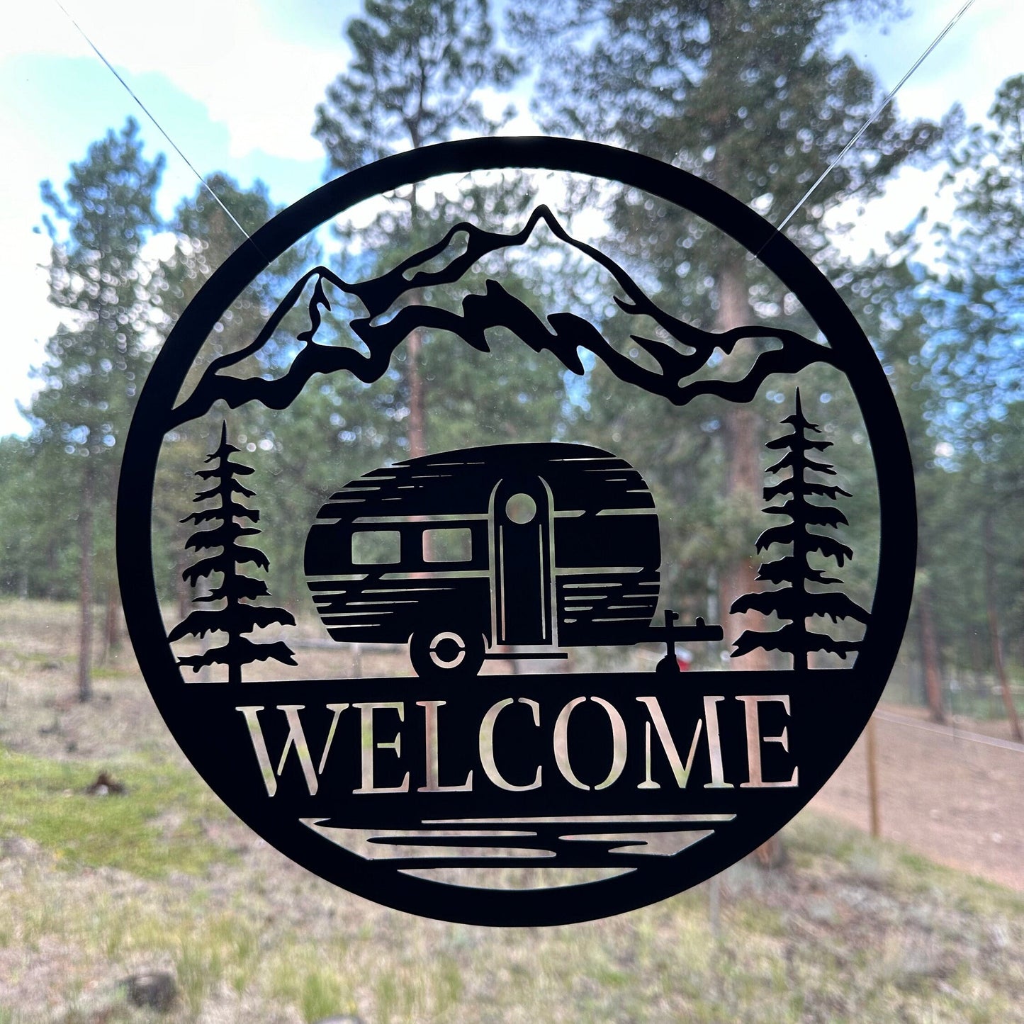 Welcome Camper Metal Wall Art, RV Decor
