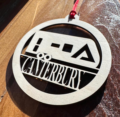 Personalized Alliance Travel Trailer Camper Ornament, Custom Camping Ornament,Round RV Delta Camper Christmas Ornament, Unique Outdoor Gift